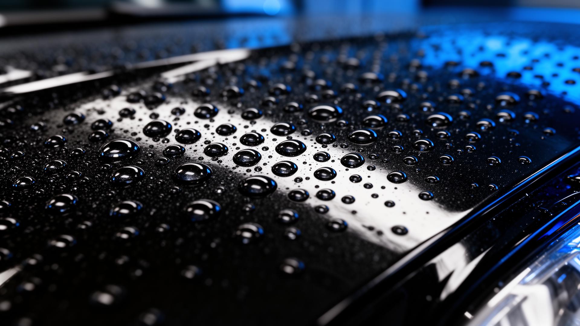 Water beading on freshly ceramic coated paint